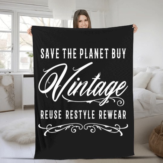 Save The Planet Buy Vintage Fleece Blankets