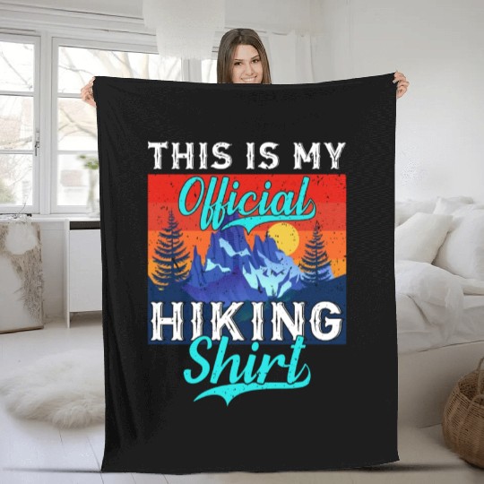 Official Hike Fleece Blankets Wanderlust Mountain Love