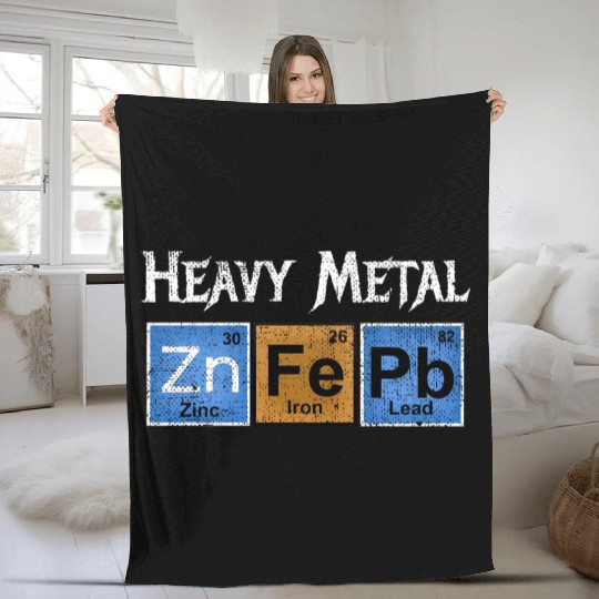 Periodic Table Of Elements Chemistry Fun Fleece Blankets
