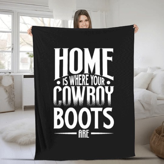 Cowboy Barn Bull Rider Rodeo Country Western Gift Fleece Blankets