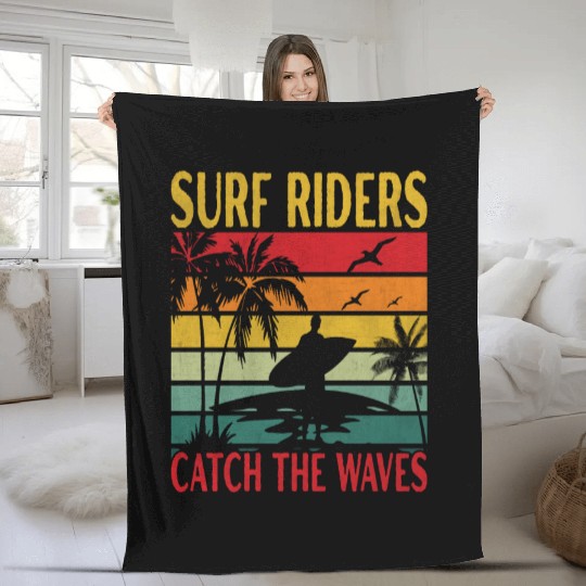 SURF RIDERS Fleece Blankets