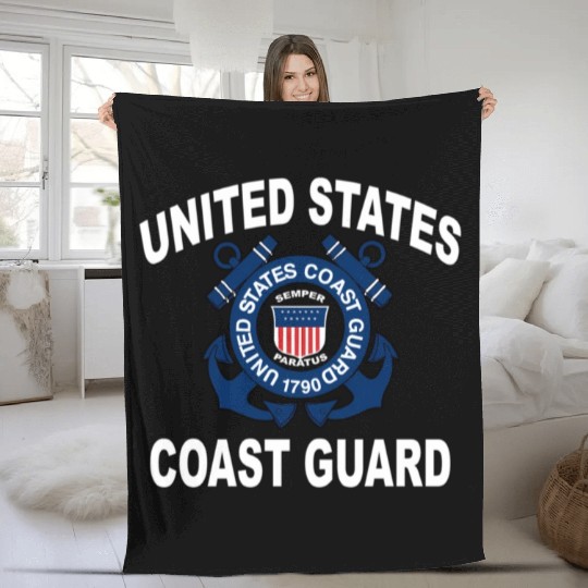 Us Coast Guard Uscg Alumni And Fleece Blankets