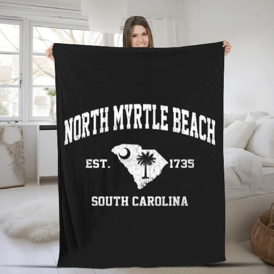 North Myrtle Beach South Carolina Sc State Athleti Fleece Blankets
