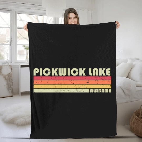 Pickwick Lake Albm Fishing Camping Summer Fleece Blankets