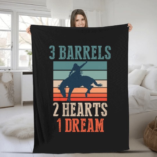 Barrel Racing Rodeo Fleece Blankets