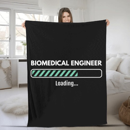 Biomedical Engineer Loading Studying Biomedical En Fleece Blankets