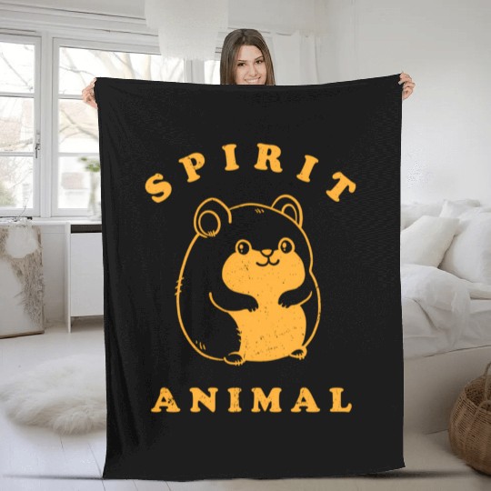 Hamster Spirit Animal Hamster Quote Fleece Blankets