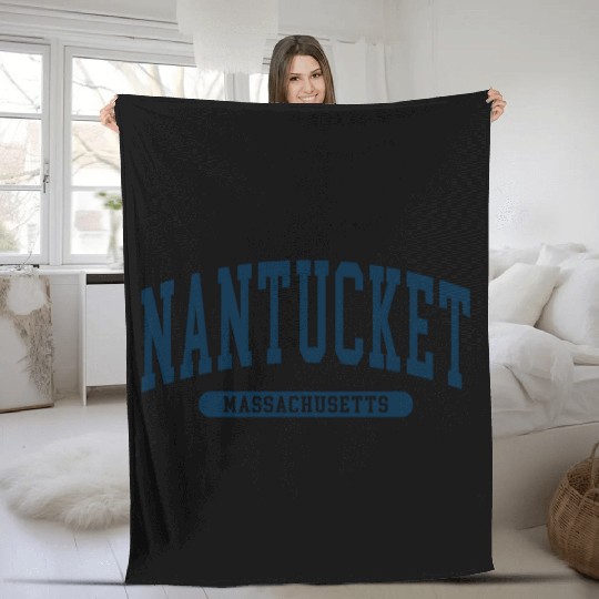 Nantucket Massachusetts Fleece Blankets