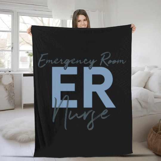 Er Nurse Emergency Room Nurse Registered Nurse Fleece Blankets