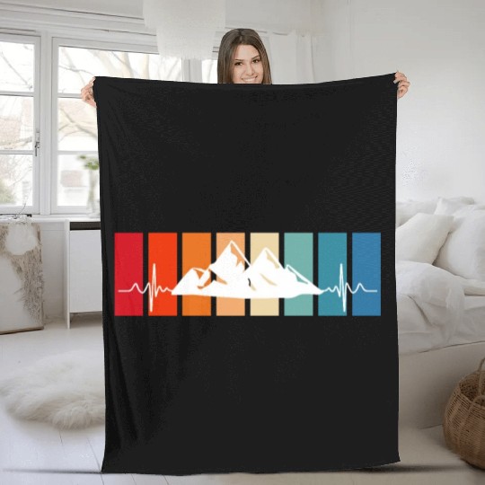 Mountaineering Summit Hiker Mountain love Fleece Blankets