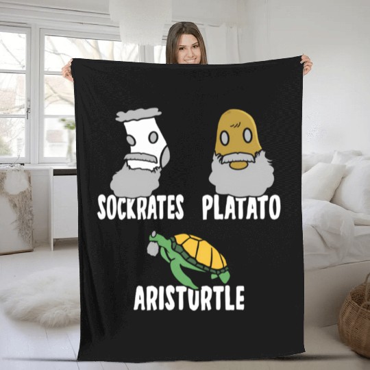 Philosophy Socrates Plato Aristotle Meme For Philo Fleece Blankets