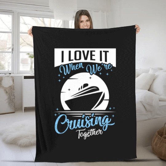Cruising Vacation Cruise Ship Fleece Blankets