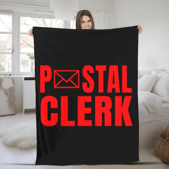 Great Postal Clerk Outfit Post Office Clerk Fleece Blankets