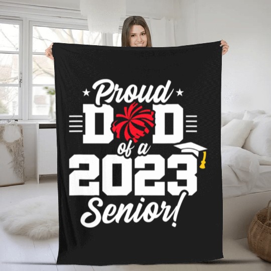 Senior Year - Cheerleading Dad - Class of 2023 - S Fleece Blankets