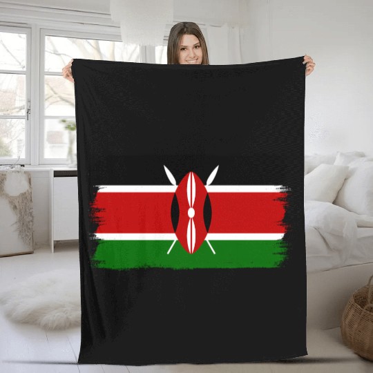 Kenyan Flag Kenya Fleece Blankets