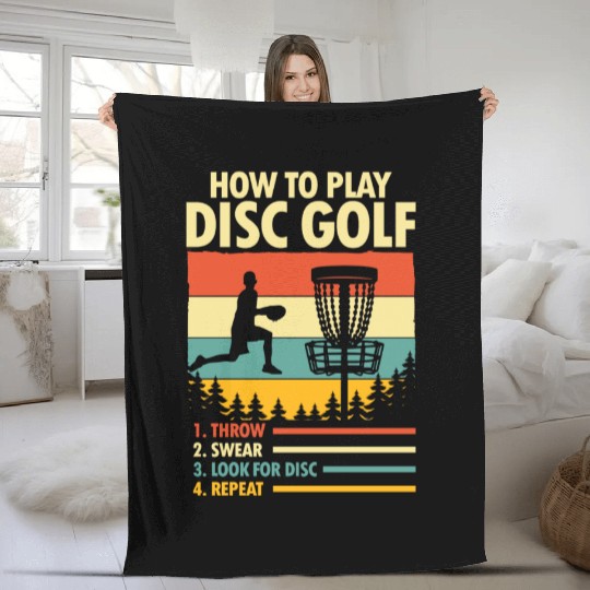 How To Play Disc Golf Disc Golf Lover Fleece Blankets