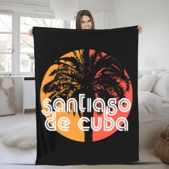 Santiago de Cuba Artistic Vacation Souvenir Palm Fleece Blankets