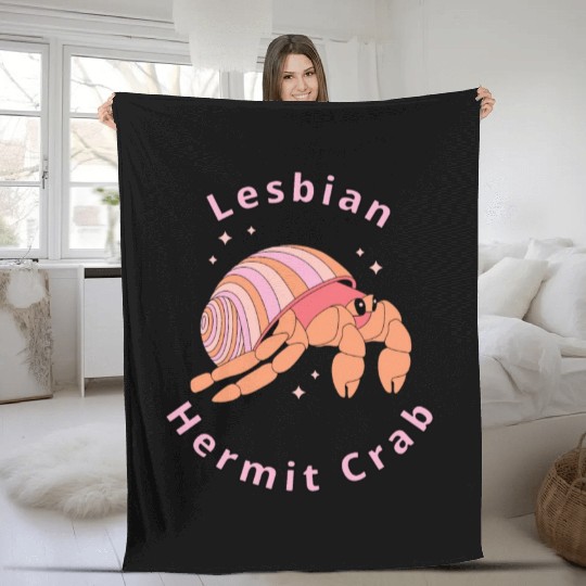 Lesbian Hermit Crab Fleece Blankets