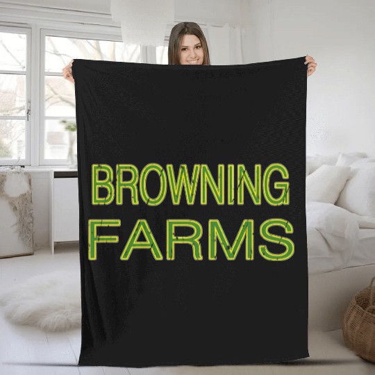 Browning Farms Squad Family Reunion Last Name Team Fleece Blankets