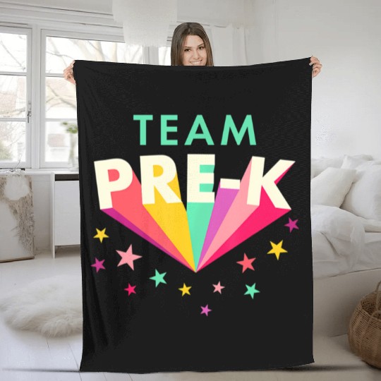 Team Pre K Teacher Back To School Fleece Blankets