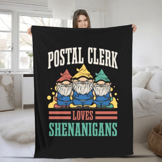 Funny Postal Clerk Costume Fleece Blankets
