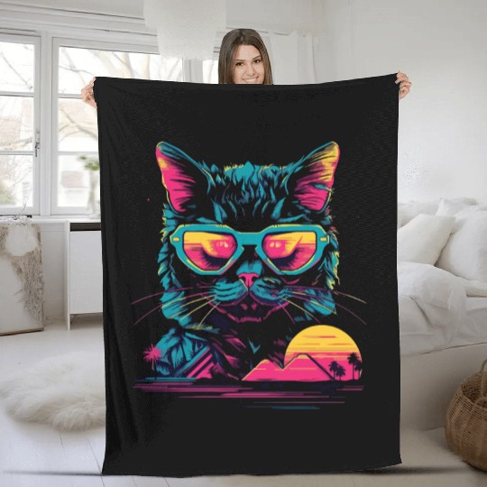 Cool Cat Ever Fleece Blankets