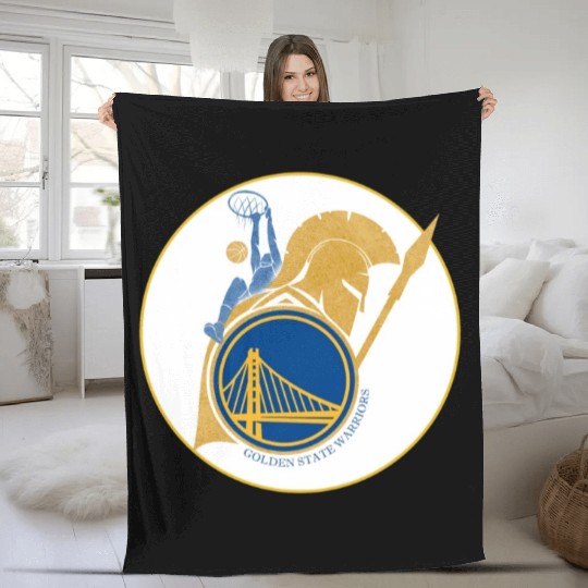 New Era Golden State Warriors Team Logo T-Shir Fleece Blankets