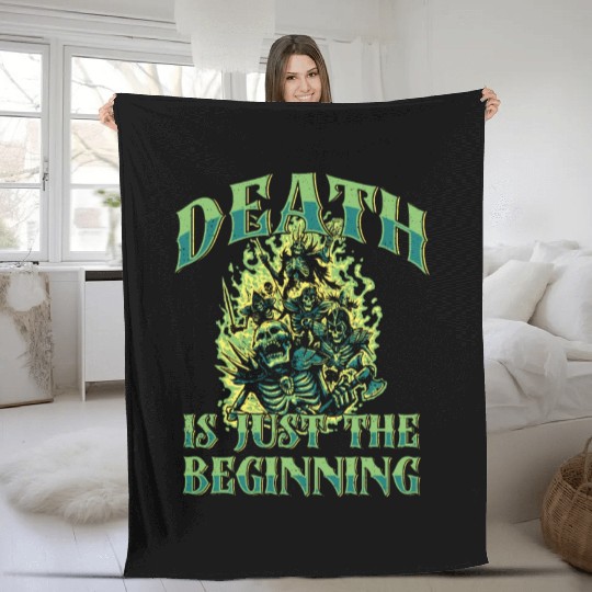 Necromancy Death Is Just The Beginning Necromancer Fleece Blankets