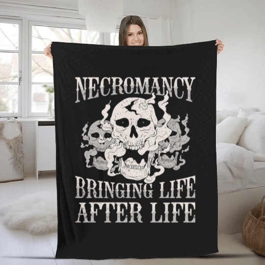 Necromancy Bringing Life After Life Necromancer Fleece Blankets