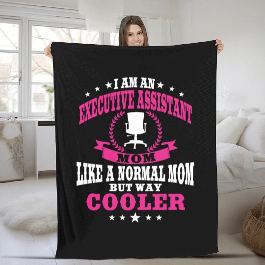 Funny Executive Assistant Mom Design Fleece Blankets