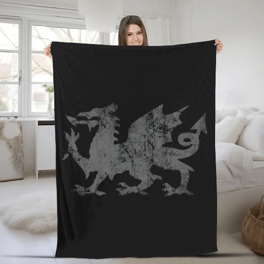 Welsh Flag Heraldry Dragon Welsh Soccer St Fleece Blankets