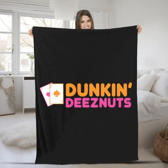 Dunkin Deez-Nuts Pocket Aces Fleece Blankets