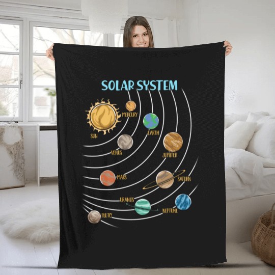 Our Solar System Science Education Fleece Blankets