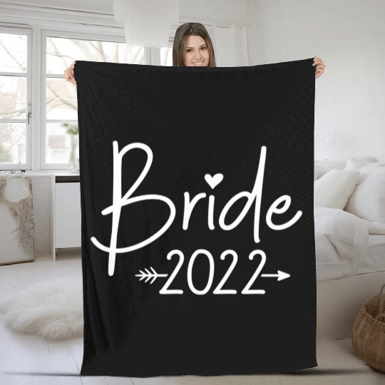 Bride 2022 For Wedding Or Bachelorette Party Fleece Blankets