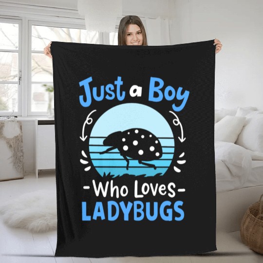 Ladybug Insect Ladybug Lover Retro Fleece Blankets