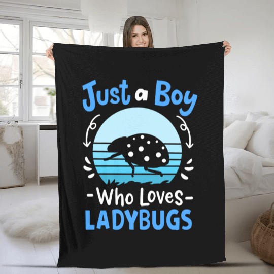Ladybug Insect Ladybug Lover Retro Fleece Blankets