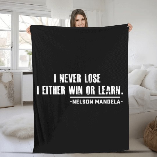 Nelson Mandela'S Motivational Fleece Blankets