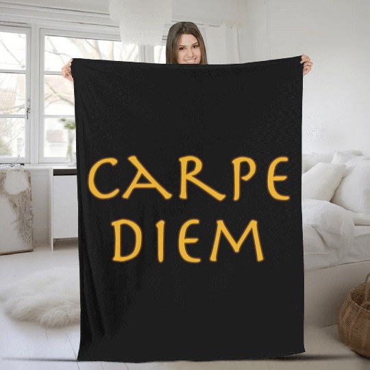 Carpe Diem Happiness Inration For Busy People Fleece Blankets