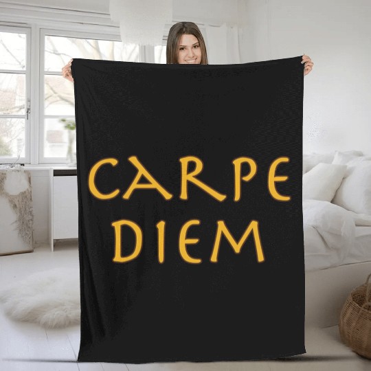 Carpe Diem Happiness Inration For Busy People Fleece Blankets