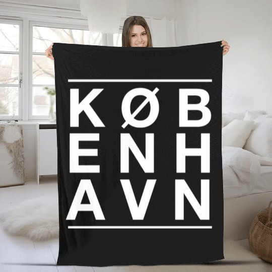 Kã¸Benhavn By Copenhagen Denmark Fleece Blankets