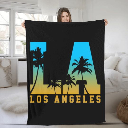Los Angeles La California Fleece Blankets