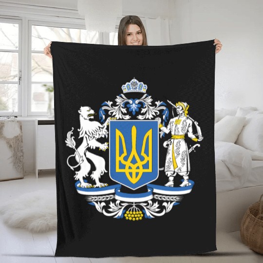 Ukrainian Symbols Ukraine Fleece Blankets