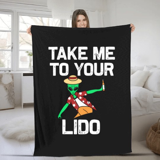 Take Me To Your Lido Cruise Vacation Fleece Blankets