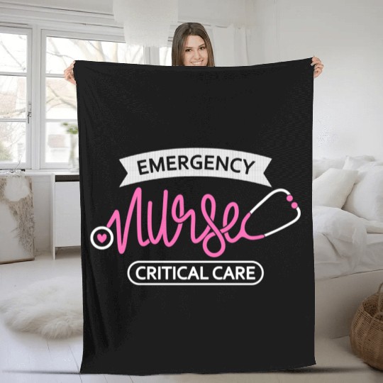 Emergency Nurse Critical Care Nurse Critical Care Fleece Blankets