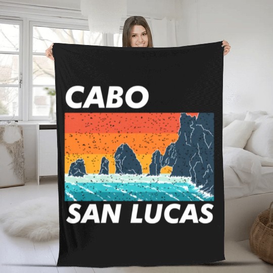 Cabo San Lucas Spring Break Meco Baja California Fleece Blankets