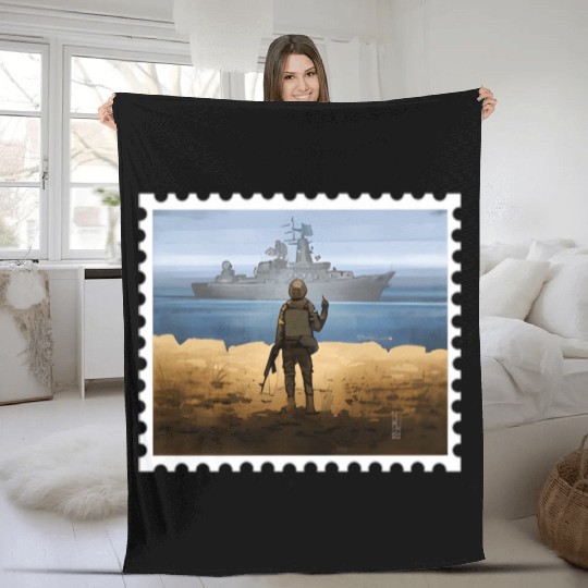 New Stamp Ukraine Flag Pride Ukrainian Postage Fleece Blankets