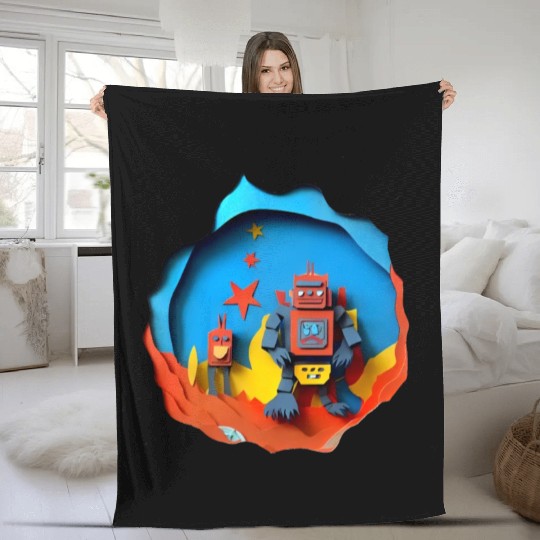 AI Overlords Fleece Blankets