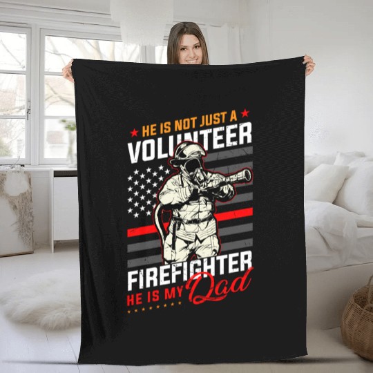 Proud Firefighter In A Fire Brigade Or Proud Fleece Blankets