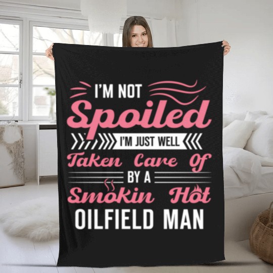 Oilfield Oil Rig Worker Fleece Blankets