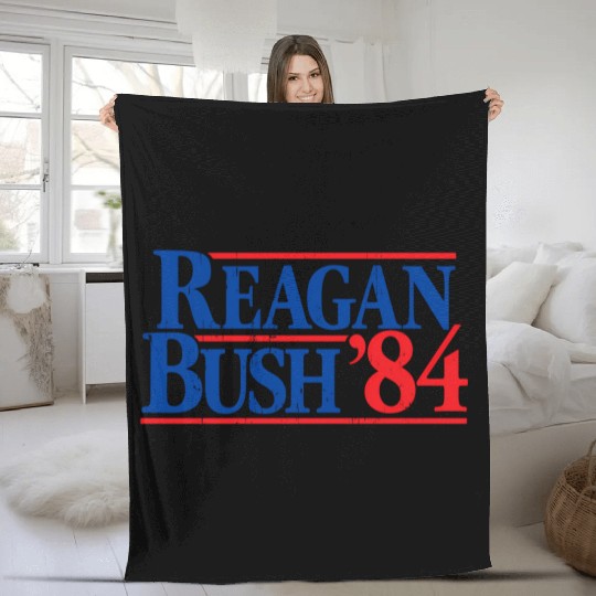 Reagan Bush '84 Republican Fleece Blankets
